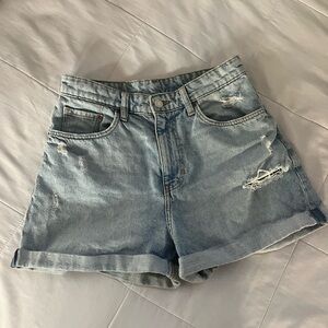 Denim Distressed Jean Shorts